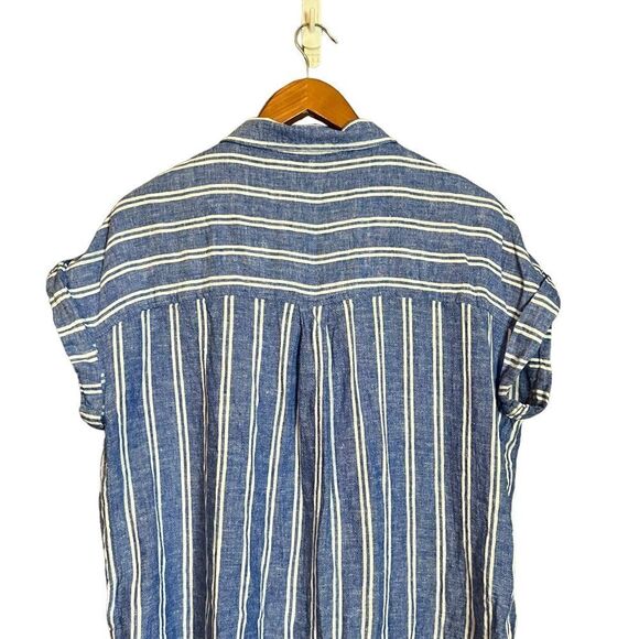 Jachs girlfriend linen blend striped tie top. - Picture 7 of 9